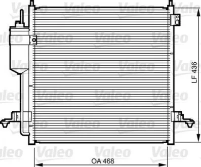Конденсатор кондиционера MITSUBISHI L200 (выр-во) Valeo 814214