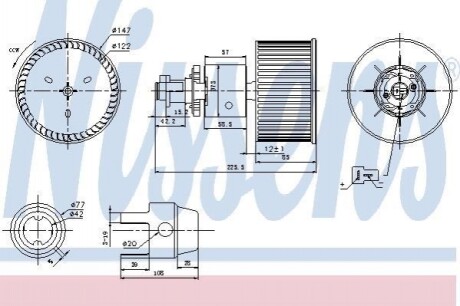 Вентилятор салону Nissens 87149