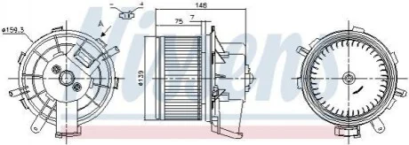 Вентилятор салону Nissens 87290