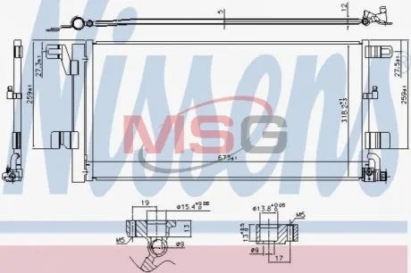 Радіатор кондиціонера Nissens 940752