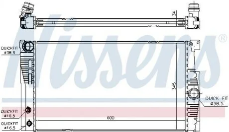 Радіатор системы охолодження Nissens 60836
