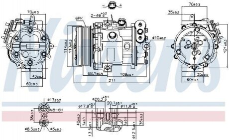 Компрессор кондиционера Nissens 89503