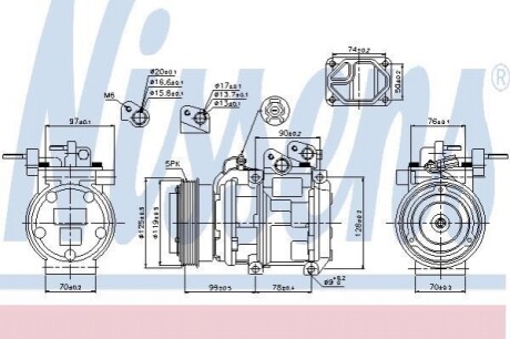 Компрессор кондиционера Nissens 89166