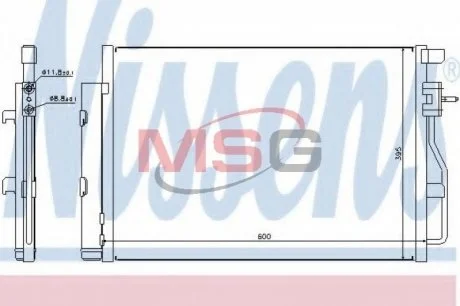 Радіатор кондиціонера Nissens 940246