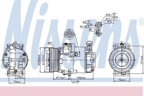 Компресор кондиціонера Nissens 89222