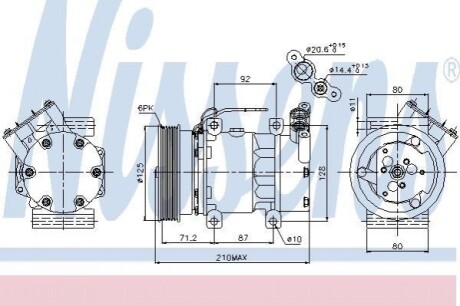 Компресор кондиціонера Nissens 89064