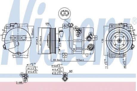 Компрессор кондиционера Nissens 890578