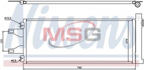 Радиатор кондиционера Nissens 94986