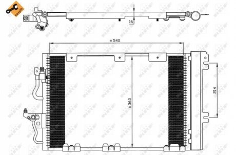 Радиатор кондиционера NRF 35556