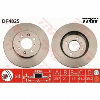 Диск гальмівний TRW DF4825