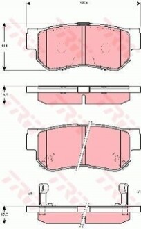 Комплект тормозных колодок из 4 шт. дисков TRW GDB3298