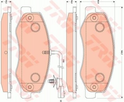 Комплект гальмівних колодок з 4 шт. дисків TRW GDB1885 (фото 1)