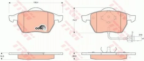 Комплект гальмівних колодок TRW GDB1440