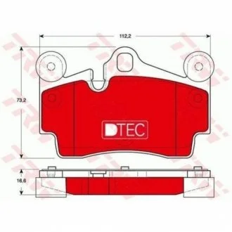 Комплект гальмівних колодок. TRW GDB1653DTE