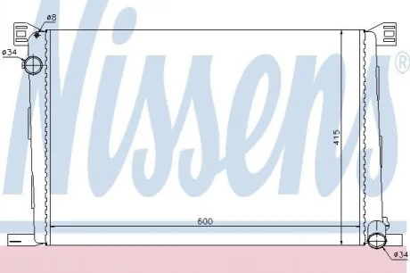Радіатор системы охолодження Nissens 69706