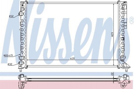 Радиатор системы охлаждения Nissens 63843A