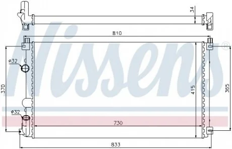 Радіатор системы охолодження Nissens 63819