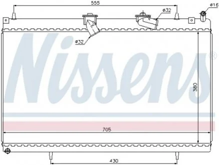 Радіатор системы охолодження Nissens 63619