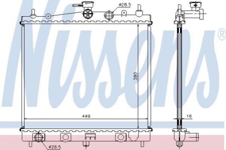 Радіатор системы охолодження Nissens 62902A