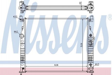 Радіатор системы охолодження Nissens 62577A