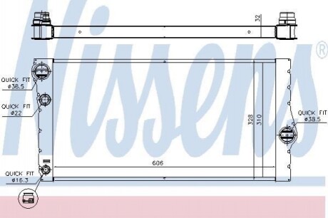 Радіатор системы охолодження Nissens 60769