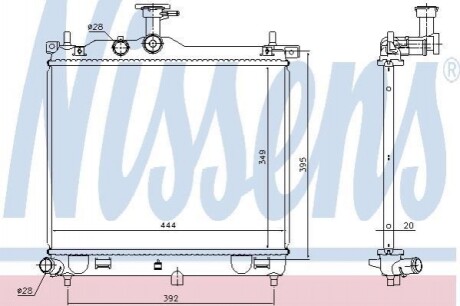 Радиатор системы охлаждения Nissens 67610