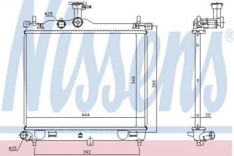 Радіатор системы охолодження Nissens 67610