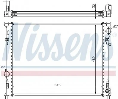 Радіатор системы охолодження Nissens 61014A