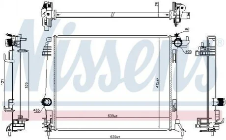 Радіатор системы охолодження Nissens 606474