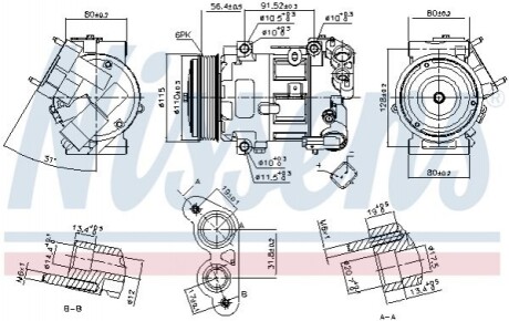 Компрессор кондиционера Nissens 890324