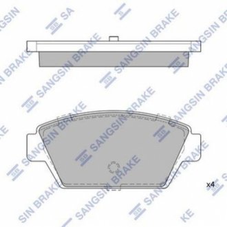 Комплект тормозных колодок из 4 шт. дисков SANGSIN SP1514 (фото 1)