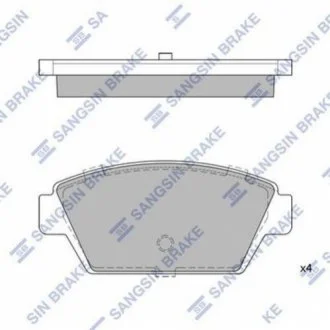 Комплект тормозных колодок из 4 шт. дисков SANGSIN SP1514