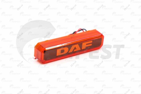 Фонарь габаритный 24V LED желтый с надписью DAF Tempest TP02-60-050