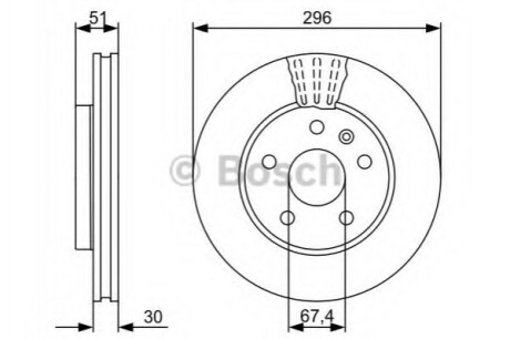 Тормозной диск Bosch 0986479C65