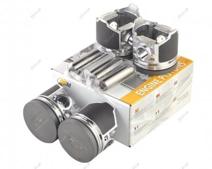 Поршень двигателя ВАЗ 2101 (76,0) STD (поршень, палец) анодированные (к-т 4 шт.) OEM 21010-1004015-OEM (фото 1)