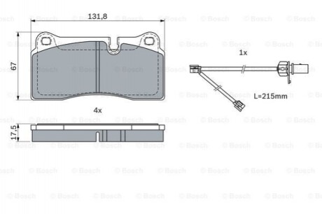 Гальмівні колодки Bosch 0986424061 (фото 1)