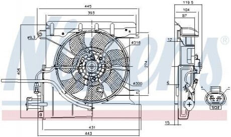 Вентилятор охолодження двигуна Nissens 85939