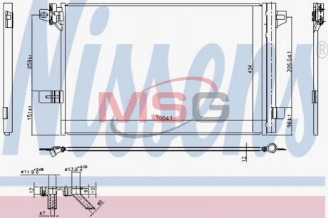 Радиатор кондиционера Nissens 940732