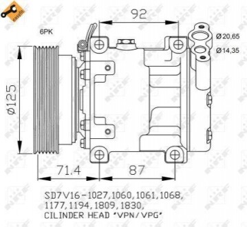 Компресор кондиціонера NRF 32742