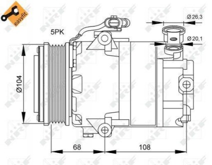 Компресор кондиціонера NRF 32082