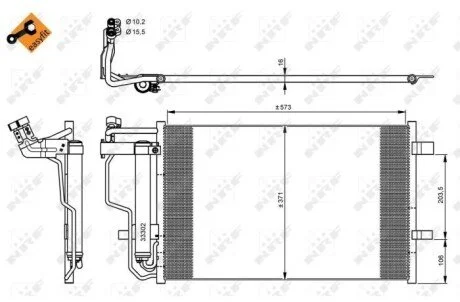 Радиатор кондиционера NRF 35922