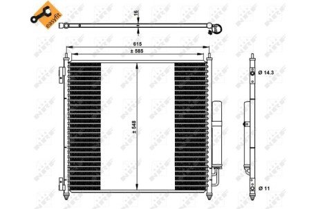 Радиатор кондиционера NRF 350336