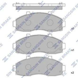 Комплект гальмівних колодок. SANGSIN SP1091