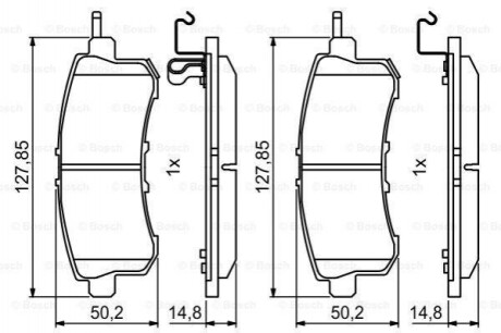 Гальмівні колодки Bosch 0986494778