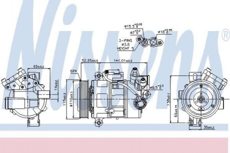 Компресор кондиціонера Nissens 89086