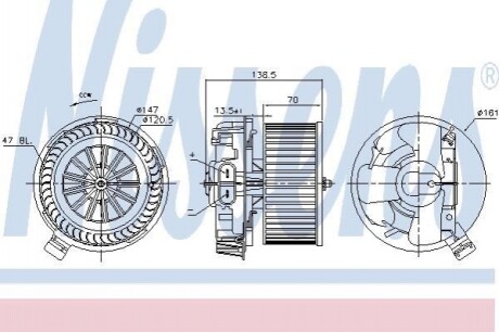 Вентилятор салону Nissens 87214