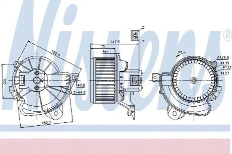 Вентилятор салону Nissens 87086