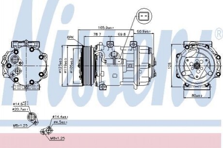 Компрессор кондиционера Nissens 89136