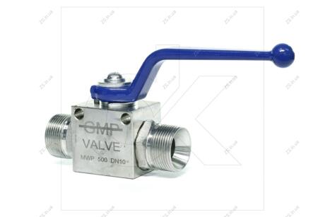 Кран шаровый гидравлический 2-х ходовой S32хS32 (М27x1,5-М27x1,5) <> ДК DK-9004