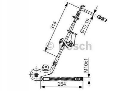 Тормозний шланг Bosch 1987481428 (фото 1)